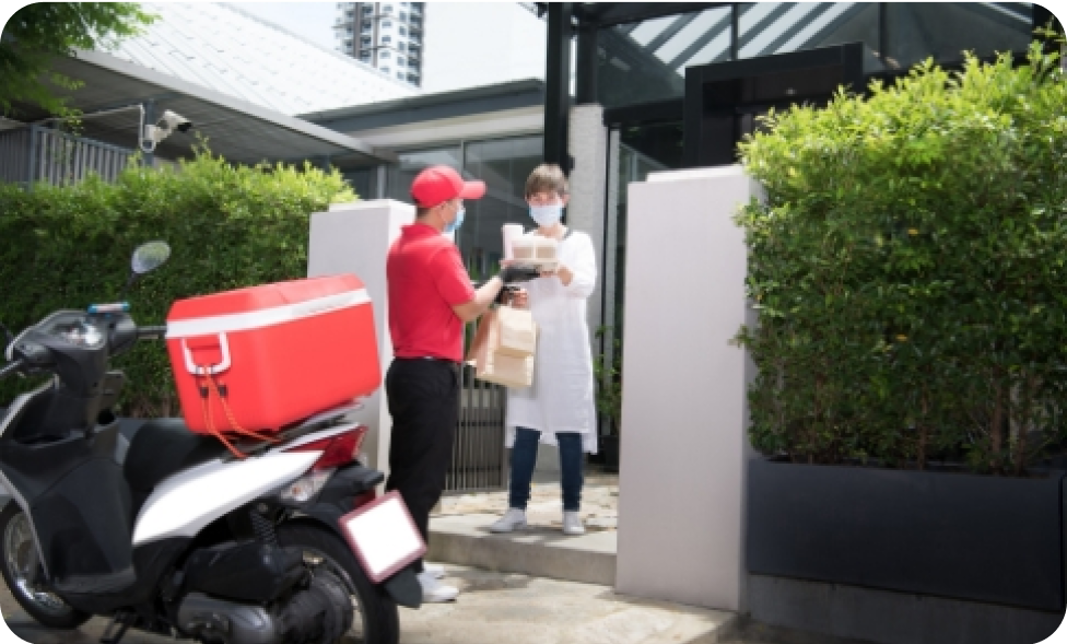 Delivery person illustration